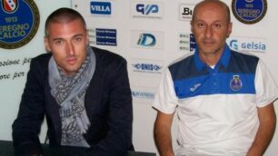 Calcio: il direttore generale del Seregno Emanuele Riboldi e mister Rocco Cotroneo