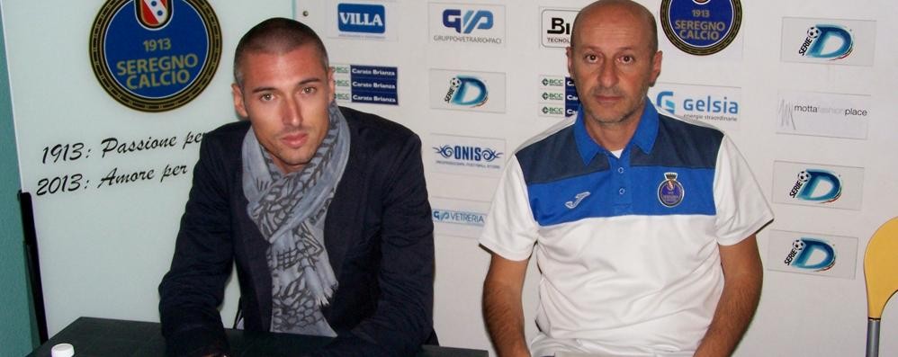 Calcio: il direttore generale del Seregno Emanuele Riboldi e mister Rocco Cotroneo