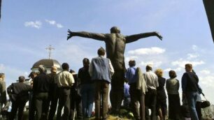 Il monumento alle vittime di Chernobyl