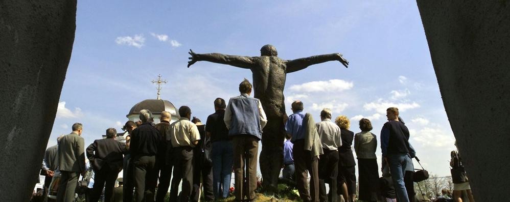 Il monumento alle vittime di Chernobyl