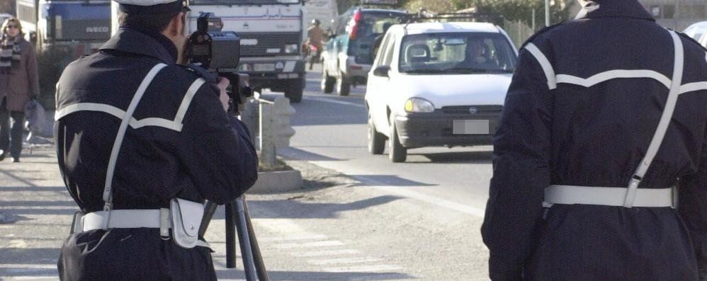 Controlli con l’autovelox (foto d’archivio)