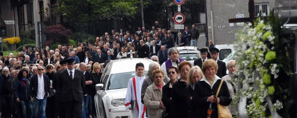 I funerali di Cristian Redaelli a Briosco