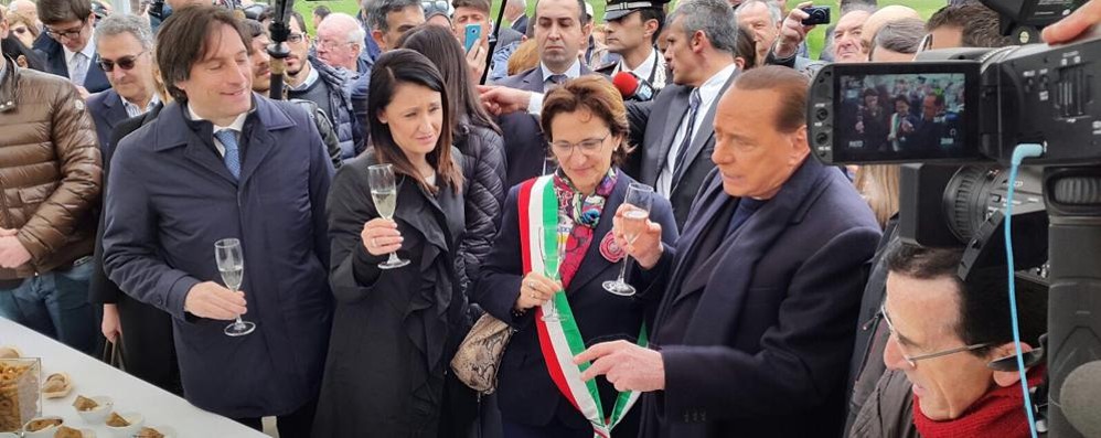 Arcore, l’inaugurazione della ciclabile per il parco di Monza con Silvio Berlusconi