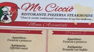 Un menù del ristorante