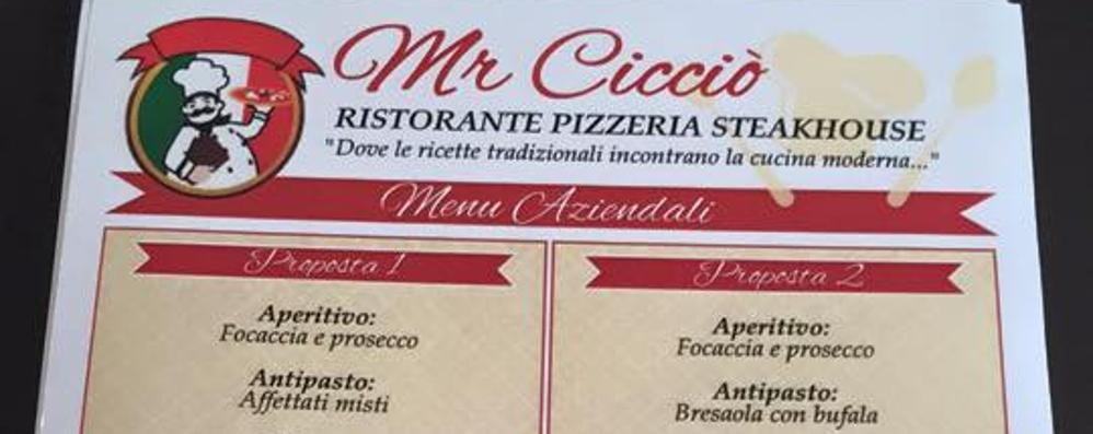 Un menù del ristorante