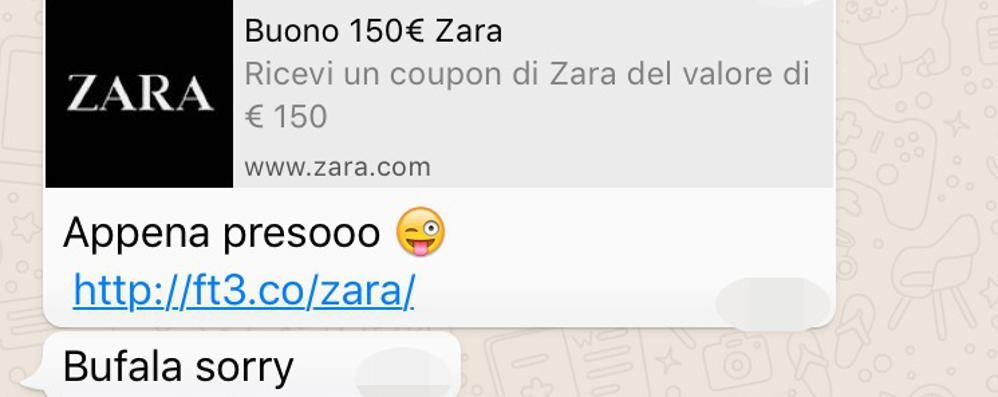 Il messaggio che gira su Whatsapp