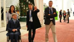 Mario Melazzini con Fabrizio Sala e Antonio Rossi in visita a Expo 2015 (foto Lombardia Notizie)