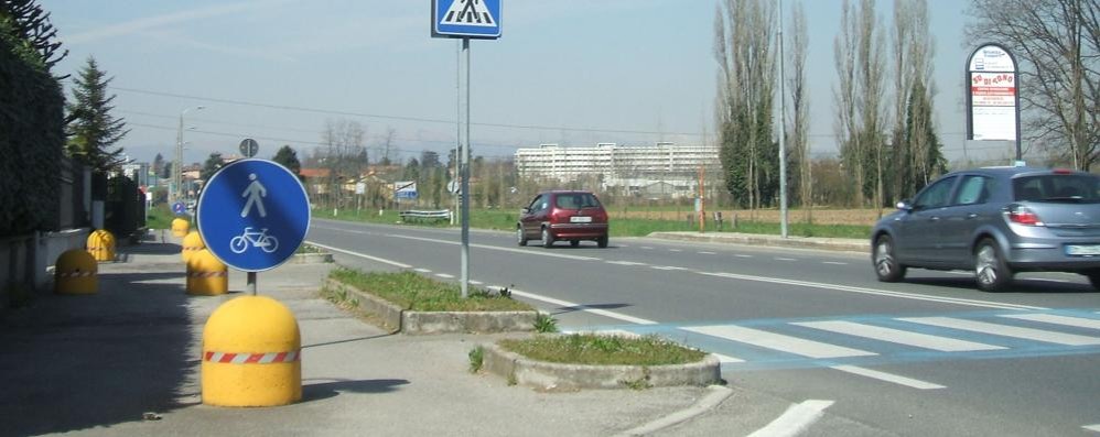 Il tratto della Monza-Carate ad Albiate
