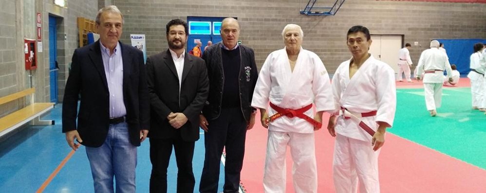 Il DT della nazionale azzurra Murakami e il vicepresidente federale Cappelletti a Besana per visitare la sezione judo della Polisportiva