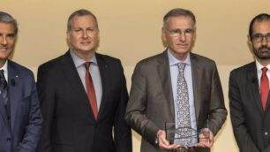 Giorgio Messa alla consegna del premio DOTY 2015 presso il Technocentre Renault a Parigi