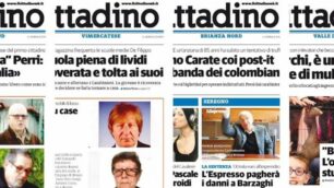 Un collage delle prime pagine de “il Cittadino” in edicola da sabato 21 maggio