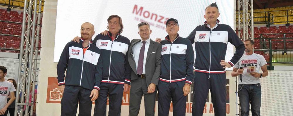 Un campione per amico a Monza: Jury Chechi, Adriano Panatta, Alessandro Mauri, Francesco Graziani, Andrea Lucchetta