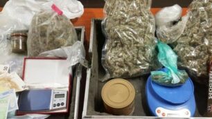 La droga sequestrata a Meda - foto Cristina Marzorati