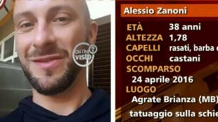 L’appello di Chi l’ha visto? per Alessio Zanoni di Agrate Brianza