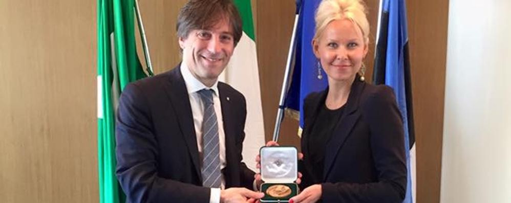 Monza, Fabrizio Sala e l’ambasciatore estone Celia Kuningas