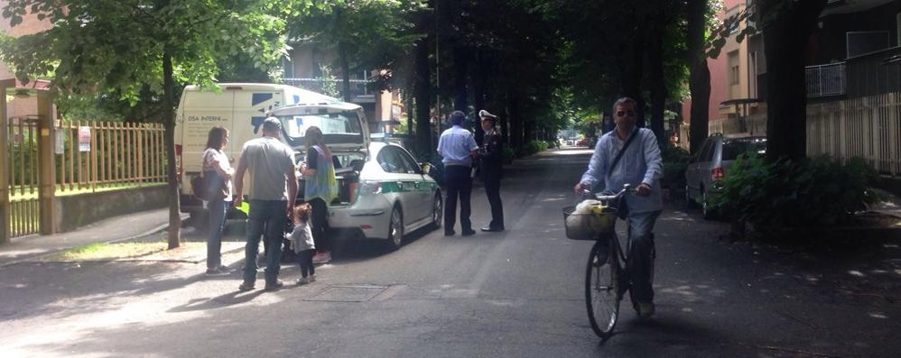 Brugherio, investimento di un pedone in via Sciviero - foto Pinoia