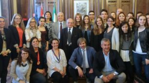 FaiRun: foto di gruppo peri i ciceroni del liceo linguistico Carlo Porta