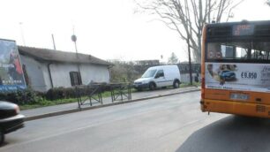 Un autobus in servizio a Monza