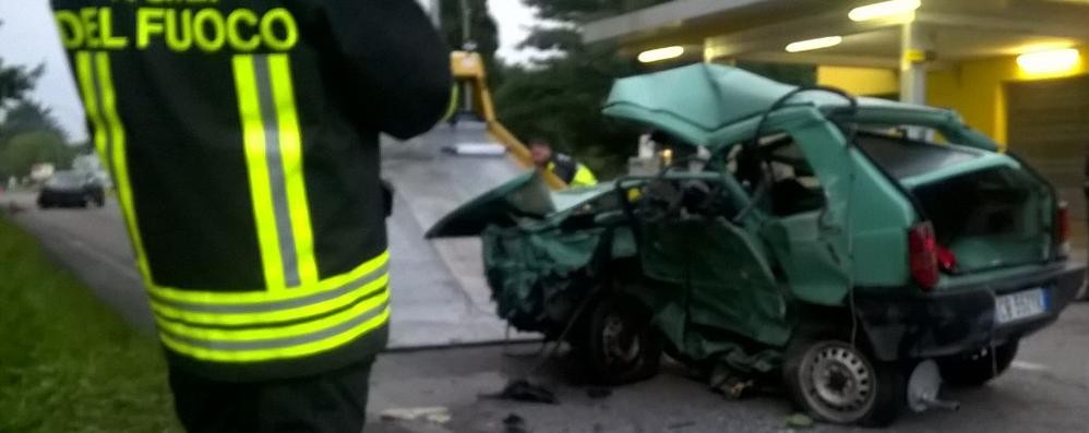 Barlassina, l’auto di Fabiola Trenzani vittima dell’incidente sulla Nazionale dei Giovi