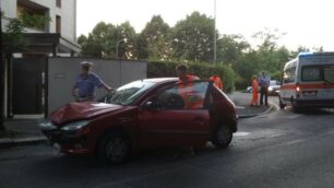 Seregno, l’ incidente in via San Vitale (foto Edoardo Terraneo)
