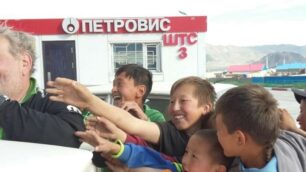 Il presidente della scuderia Portello in Mongolia