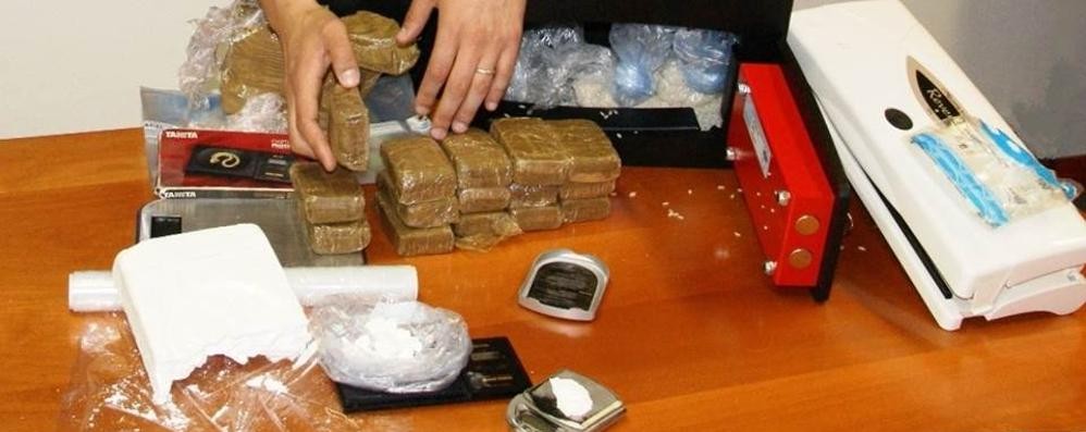 La droga sequestrata a Concorezzo e Brugherio