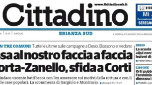 La prima pagina del Cittadino Brianza Sud