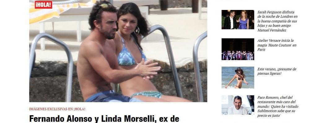Linda Morselli su Hola con Fernando Alonso