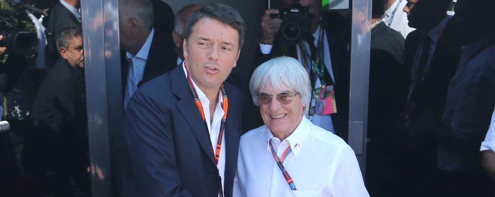 Bernie Ecclestone con il premier Matteo Renzi