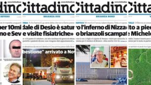 Un’anteprtima delle quattro prime pagine del giornale in edicola sabato 16 luglio