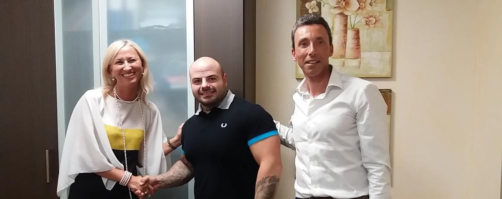 Da sinistra Marta Spinelli, Luigi Celeste e Eugenio Cicero alla K-Flex