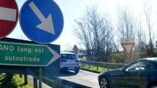 L’ingresso della tangenziale est a Usmate