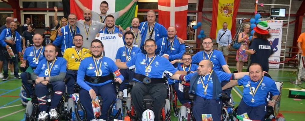 L’Italia del wheelchair hockey d’argento agli Europei - foto da facebook