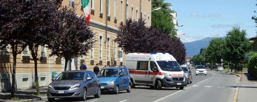 La scena dell’aggressione a Seregno - foto Edoardo Terraneo