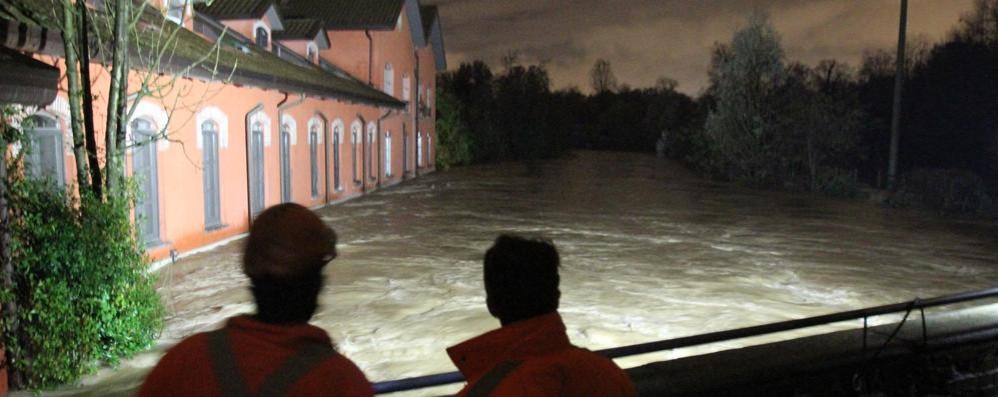 Monza, una piena del Lambro in una foto di archivio