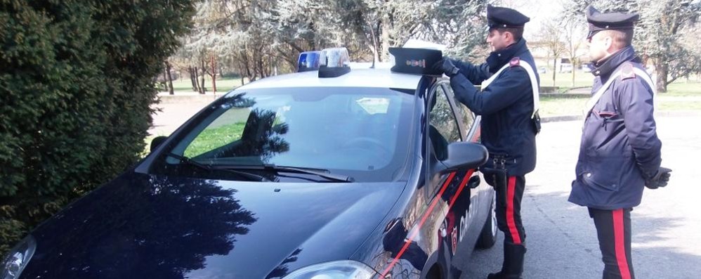 Un controllo dei carabinieri