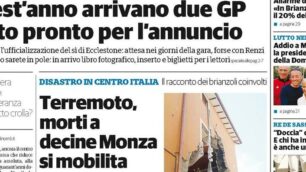 monza prima pagina cittadino 25 agosto 2016