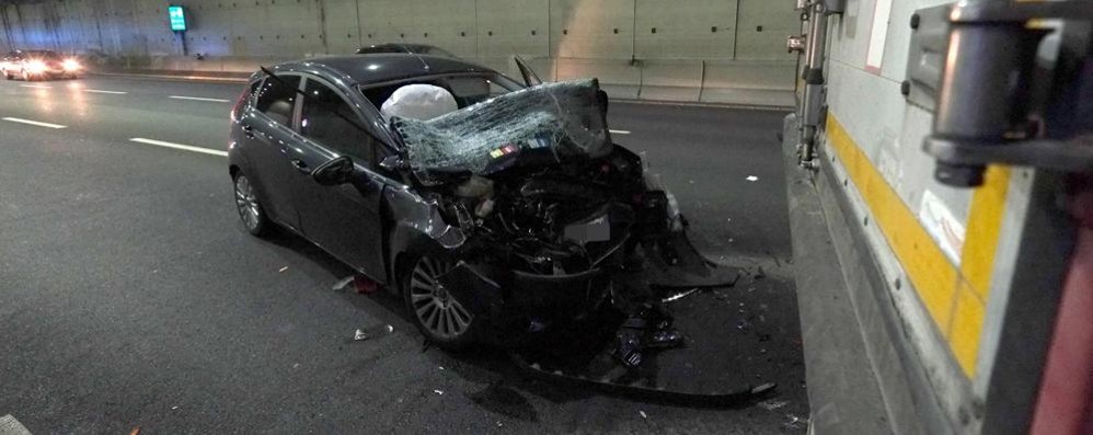 Monza, l’ incidente nel tunnel di viale Lombardia