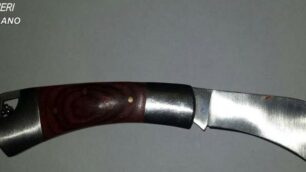 Il coltello utilizzato per ferire il 30enne
