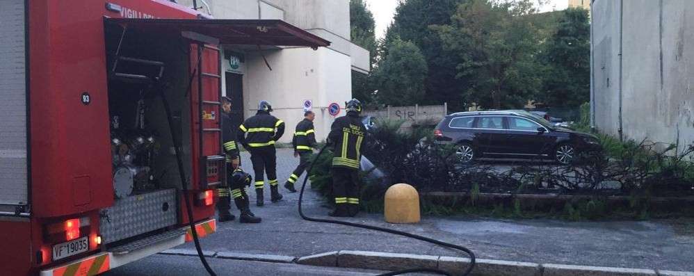 Il parcheggio di via Visconti a Monza