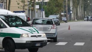 Un incidente in via Foscolo a Monza - foto d’archivio