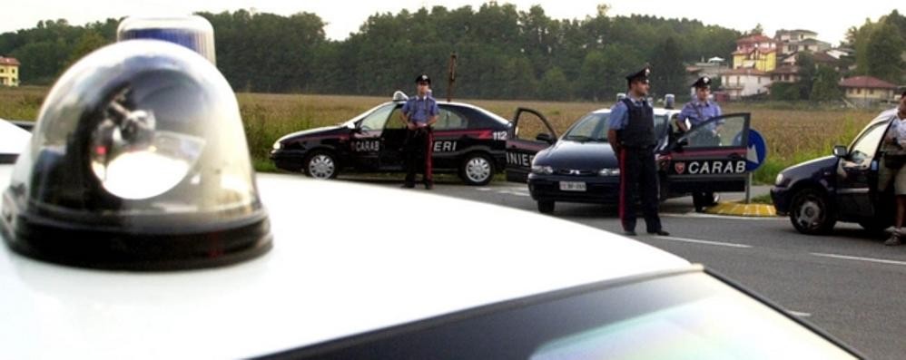 Un controllo dei carabinieri