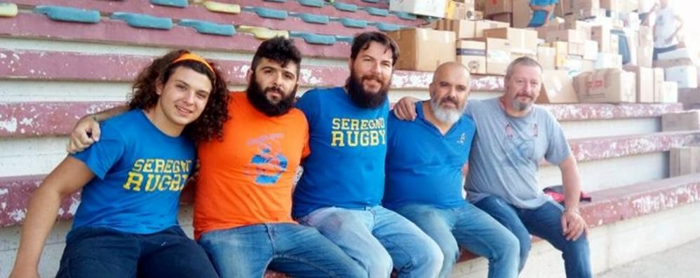 La delegazione seregnese allo stadio Iacoboni di Rieti