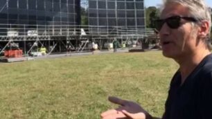 Un’immagine della diretta Facebook con cui Ligabue ha presentato il palco nel parco di Monza