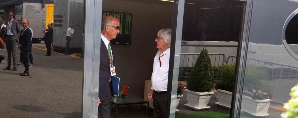 Sticchi Damiani ed Ecclestone nel 2015