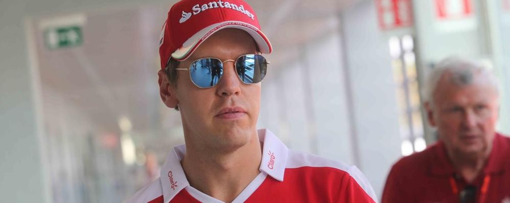 Autodromo di Monza, Gran premio d Italia 2016: Sebastian Vettel all ingresso della conferenza stampa