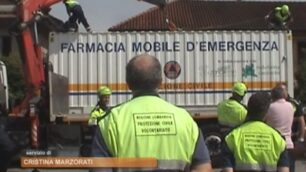 La farmacia mobile d’emergenza della Protezione civile di Cesano sui luoghi del terremoto
