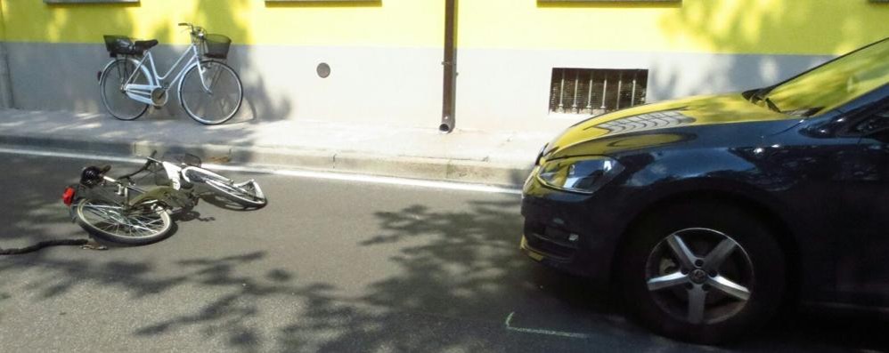 Lissone, l’incidente di giovedì 1 settembre in via Varese - foto Edoardo Terraneo
