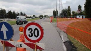 Monza, Sant’Albino: il cantiere da viale Fermi