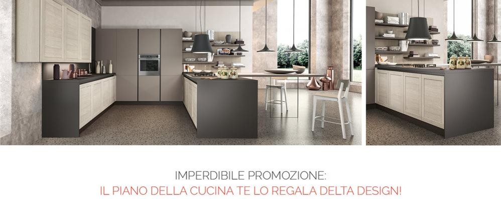 Piano della cucina in regalo da Delta Design